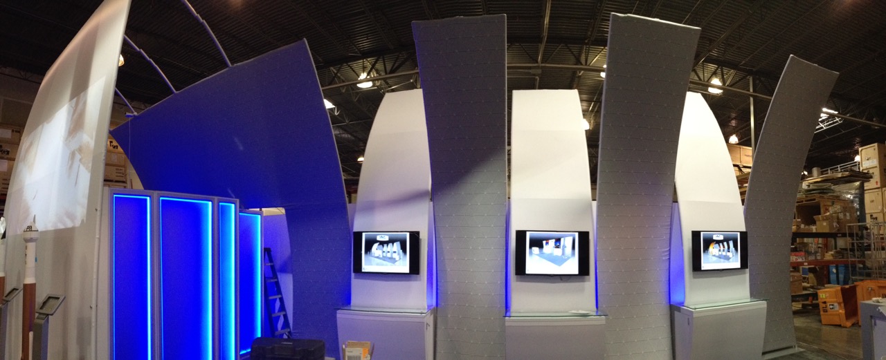 Tension Fabric displays by FIVE